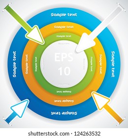 Presentation Template with four colored text box.Business vector