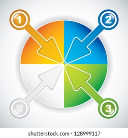 Presentation Template with four colored text box.Business vector