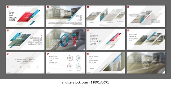 Presentation template. Geometric elements for slide presentations on a white background. Use also as a flyer, brochure, corporate report, marketing, advertising, annual report, banner. Vector