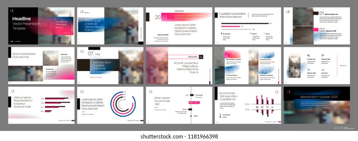 Presentation template. Gradient elements for slide presentations on a white background. Use also as a flyer, brochure, corporate report, marketing, advertising, annual report, banner. Vector