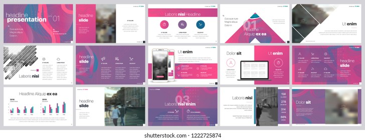 Presentation template. Gradient elements for slide presentations on a white background. Use also as a flyer, brochure, corporate report, marketing, advertising, annual report, banner. Vector