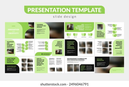 Una Plantilla de presentación en color verde eco. El diseño de volantes de negocios presenta Elementos abstractos, diseño corporativo moderno, ideal para marketing, folletos, infografías, Materiales promocionales. No la IA.