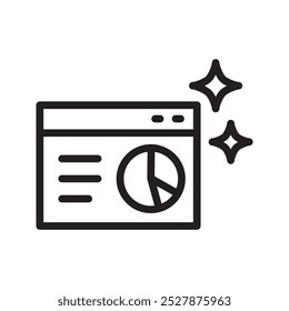 Presentation template icon, vector linear icon of creative related