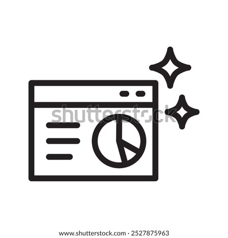 Presentation template icon, vector linear icon of creative related