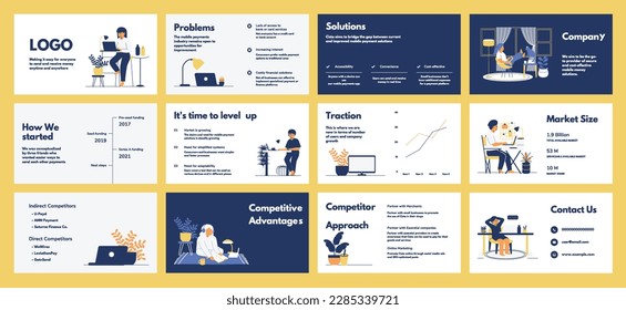 Plantilla de presentación con infografía y concepto 