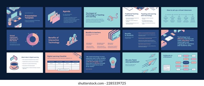 Presentation template with infographic and concept 