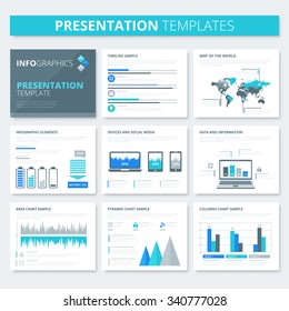Presentation Template, Infographic Elements, Business flyer, corporate report, presentation, Marketing, Layout design, Modern flat business Style, Vector design illustration.