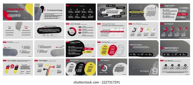 Plantilla de presentación, elementos infográficos sobre fondo blanco. Plantilla de diapositiva de vectores para presentaciones y marketing de proyectos empresariales.