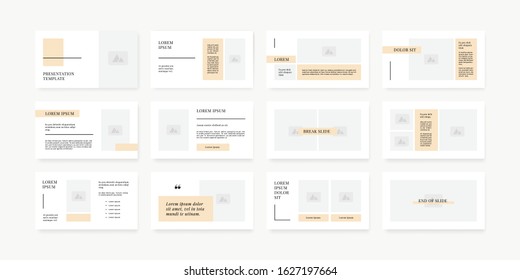 presentation template with minimal and modern style