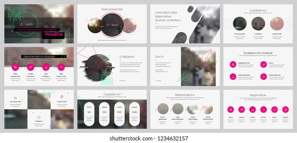 Presentation template. Minimalist elements for slide presentations on a white background. Use also as a flyer, brochure, corporate report, marketing, advertising, annual report, banner. Vector