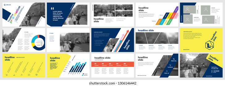 Presentation template. Minimalist elements for slide presentations on a white background. Use also as a flyer, brochure, corporate report, marketing, advertising, annual report, banner. Vector