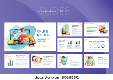 Presentation template. Minimalist elements for slide presentations on a white background. Use also as a flyer, brochure, shopping, marketing, advertising, annual report, Online business 
