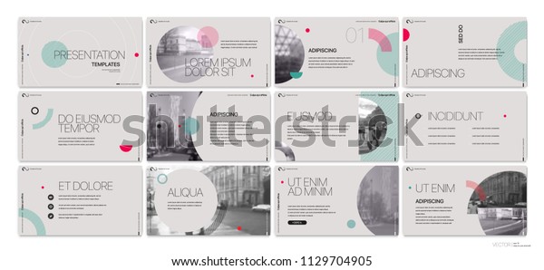 Presentation template. Minimalist elements for\
slide presentations on a white background. Use also as a flyer,\
brochure, corporate report, marketing, advertising, annual report,\
banner. Vector
