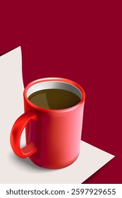 Presentation template mockup red background for decoration