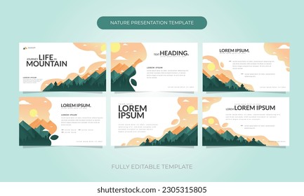 A presentation template with nature concept