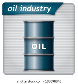Presentation template - oil industry with barrel