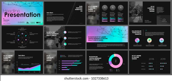 Presentation Template Palette Chameleon Holographic Flickering Stock ...