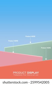 Presentation template product display red background for decoration