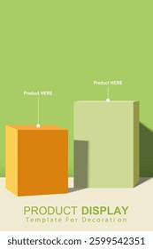 Presentation template product display red background for decoration