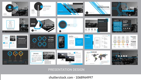 presentation template for promotion, advertising, flyer, brochure, product, report, banner, business, modern style on black and cyan color background. vector illustration