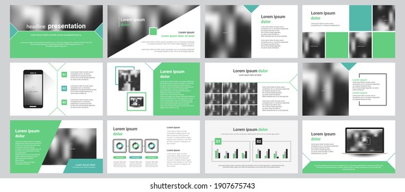 Presentation template set. Use for business, flyer, marketing and advertising.