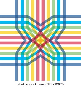 Presentation template with simple color lines for your design