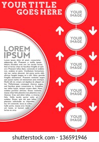 Presentation template with simple timeline. Also usable as brochure.