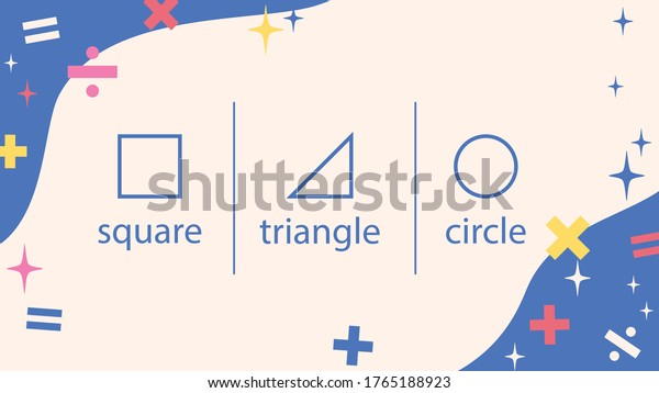 Presentation template of\
sparkle and Plus, minus, multiply, divide sign. Blue background,\
Vector\
illuatration.