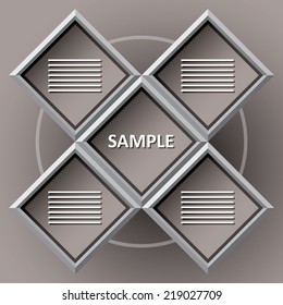 Presentation template with squares