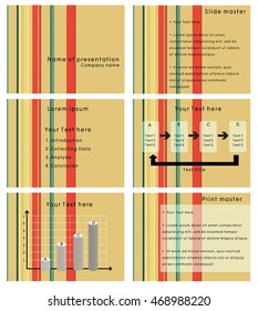presentation template with vintage background in clipping mask
