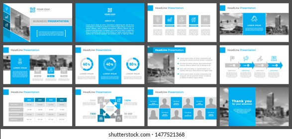 Presentation templates, corporate. Elements of infographics for presentation templates. Annual report, book cover, brochure, layout, leaflet layout template design.