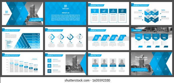 Presentation templates, corporate. Elements of infographics for presentation templates. Annual report, book cover, brochure, layout, leaflet layout template design.