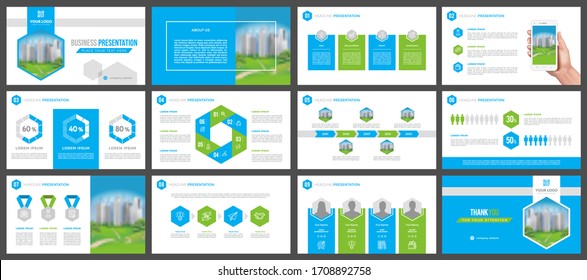 Presentation templates, corporate. Elements of infographics for presentation templates. Annual report, book cover, brochure, layout, leaflet layout template design.