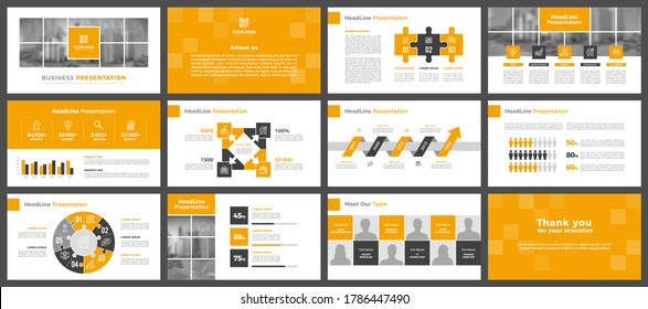 Presentation templates, corporate. Elements of infographics for presentation templates. Annual report, book cover, brochure, layout, leaflet layout template design.