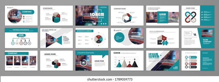 Presentation templates design. Vector templates portfolio with infographic elements. Multipurpose template for brochure cover, annual report, advertising, presentation slide, flyer leaflet.
