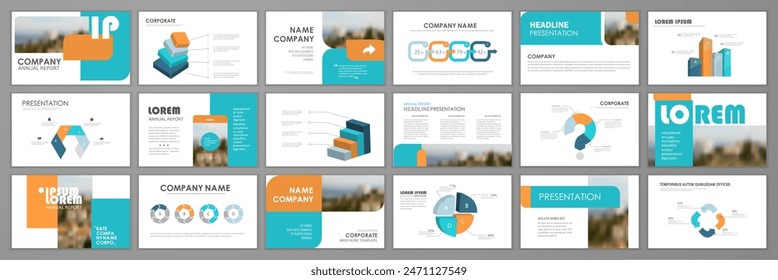 Presentation templates design. Vector templates portfolio with infographic elements. Multipurpose template for brochure cover, annual report, advertising, presentation slide, flyer leaflet.