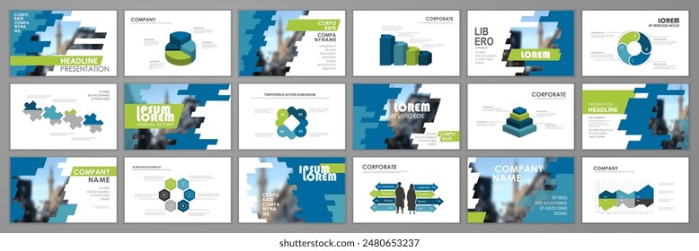Presentation templates design. Vector templates portfolio with infographic elements. Multipurpose template for brochure cover, annual report, advertising, presentation slide, flyer leaflet.
