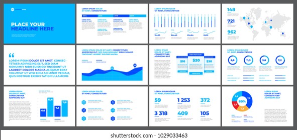 Presentation templates elements on a white background. Vector infographics. Use in Presentation, flyer and leaflet, corporate report, marketing, advertising, annual report, banner.