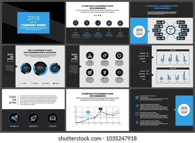 Presentation templates elements on a white and dark background. Vector infographics. Use in Presentation, flyer and leaflet, corporate report, marketing, advertising, annual report, banner.