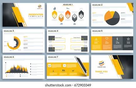 Presentation Templates with infographic elements for Business.