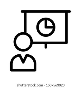 presentation thin line vector icon