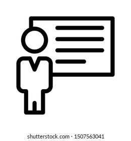 presentation thin line vector icon
