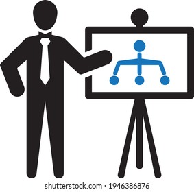 Presentation training icon (Vector illustration)