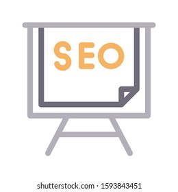 presentation vector color line icon 