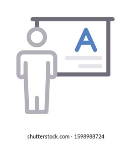 presentation vector color line icon 