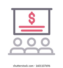presentation vector color line icon 