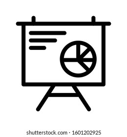 presentation vector color line icon 