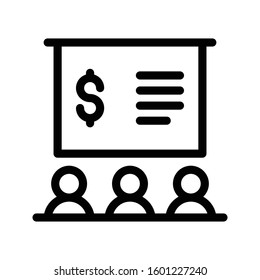 presentation vector color line icon 