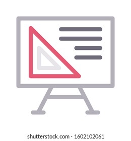 presentation vector color line icon 