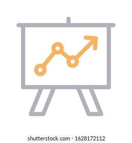 presentation vector color line icon 
